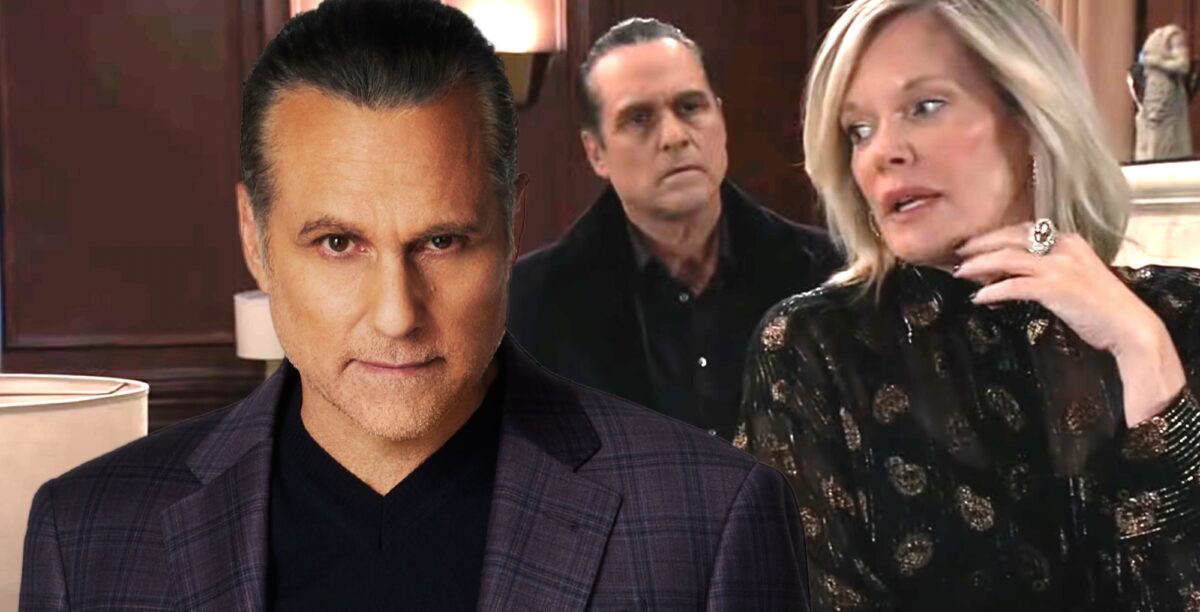 general hospital maurice benard in front of sonny and ava.