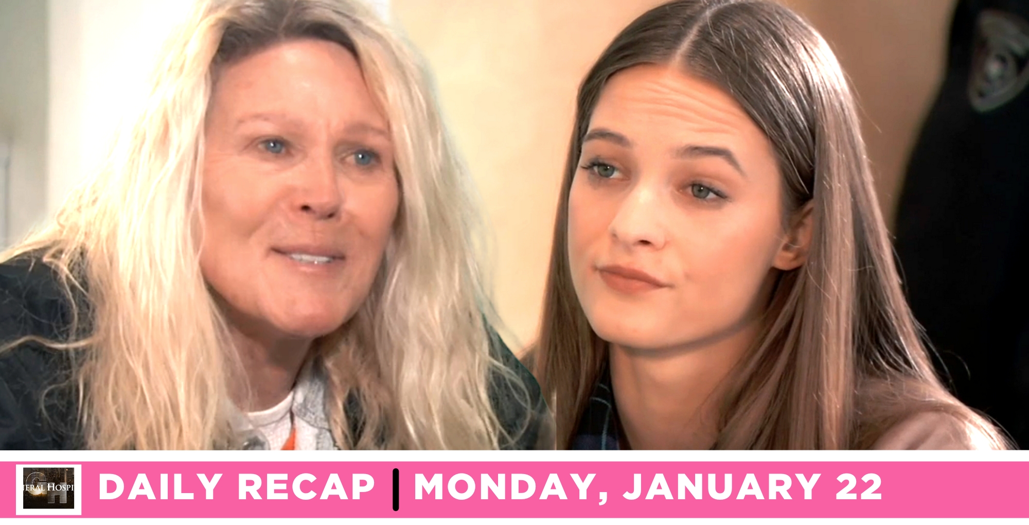 general hospital recap for january 22, 2024, episode 15388, has heather talking with esme.