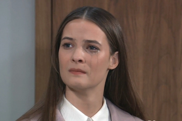 general hospital esme with tears running down her face.