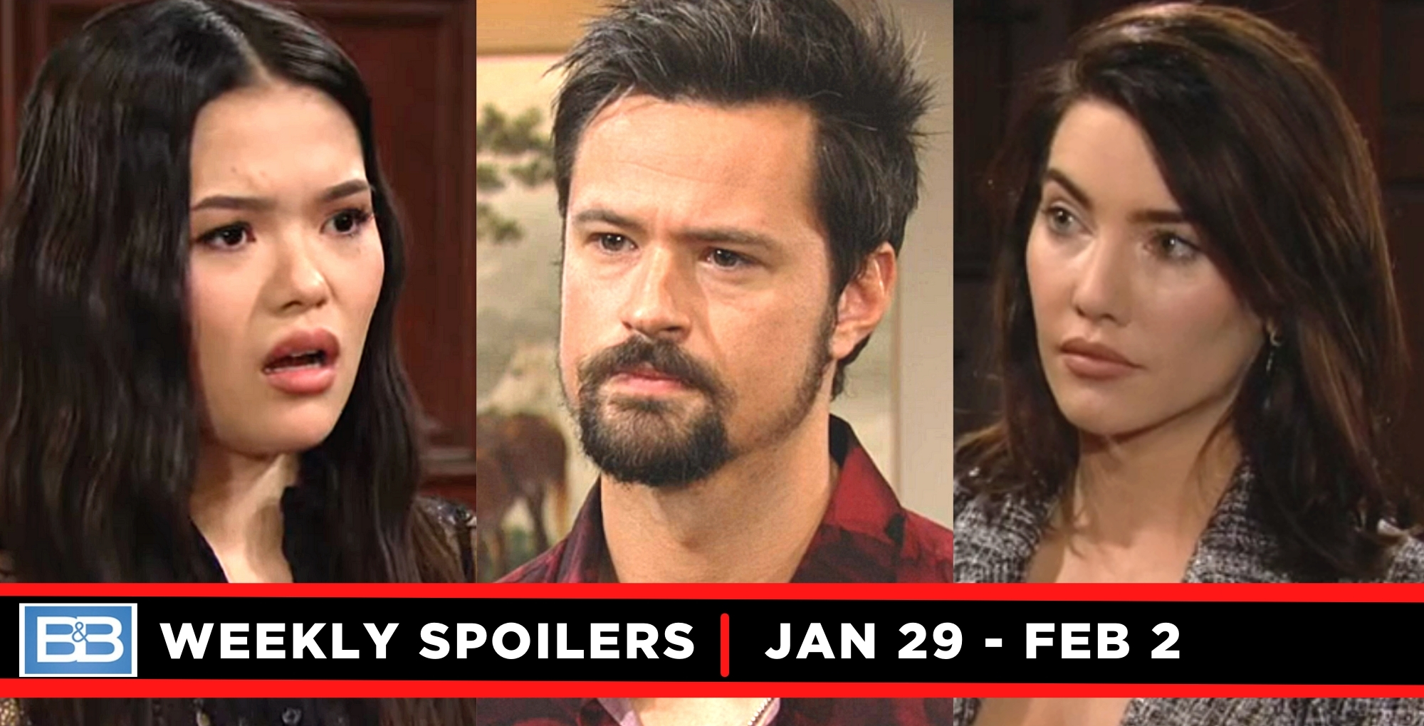 bold and the beautiful spoilers for the week of january 29- february 2, luna, thomas, and steffy.