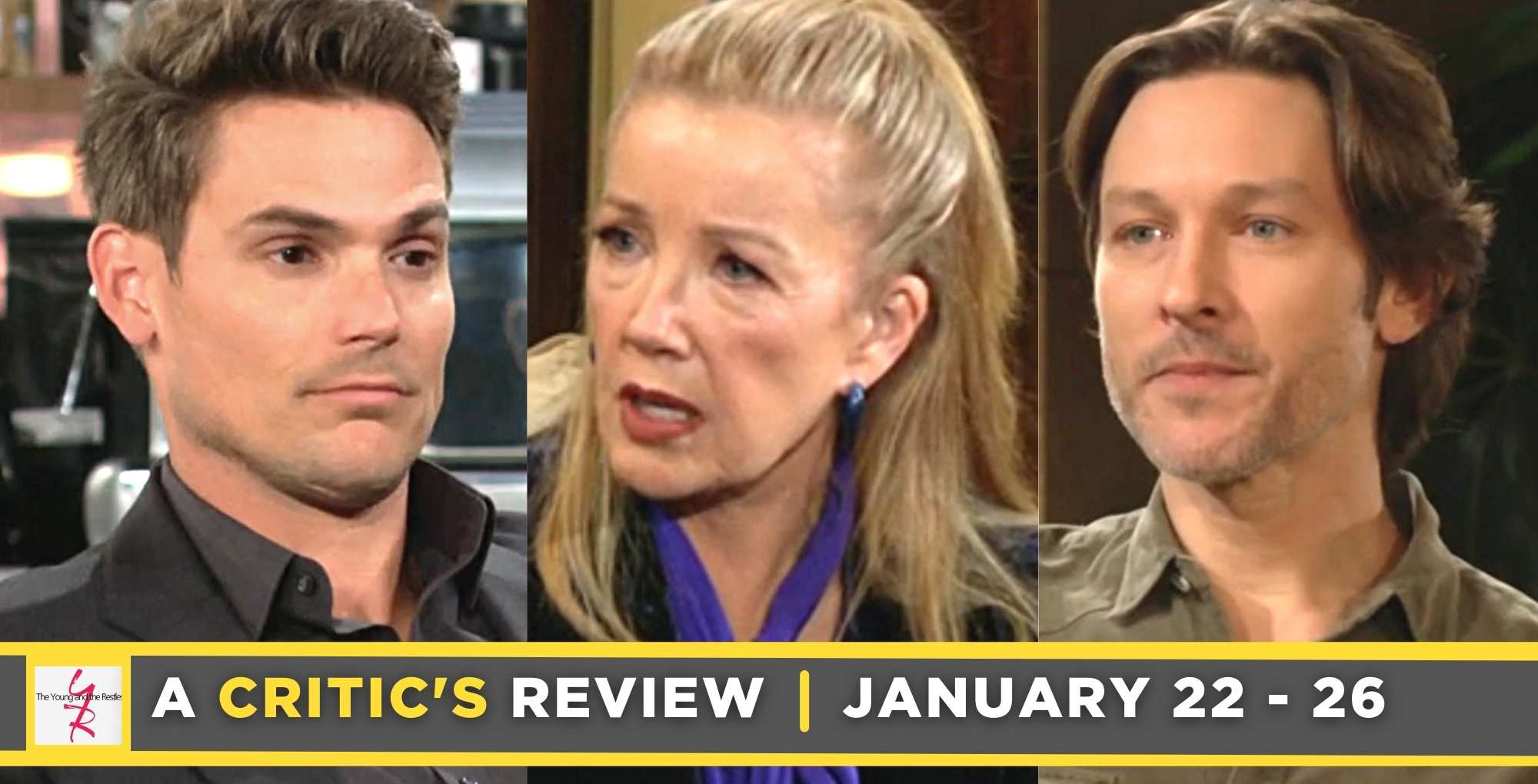 the young and the restless critic's review for january 22 – january 26, 2024, adam, nikki, daniel