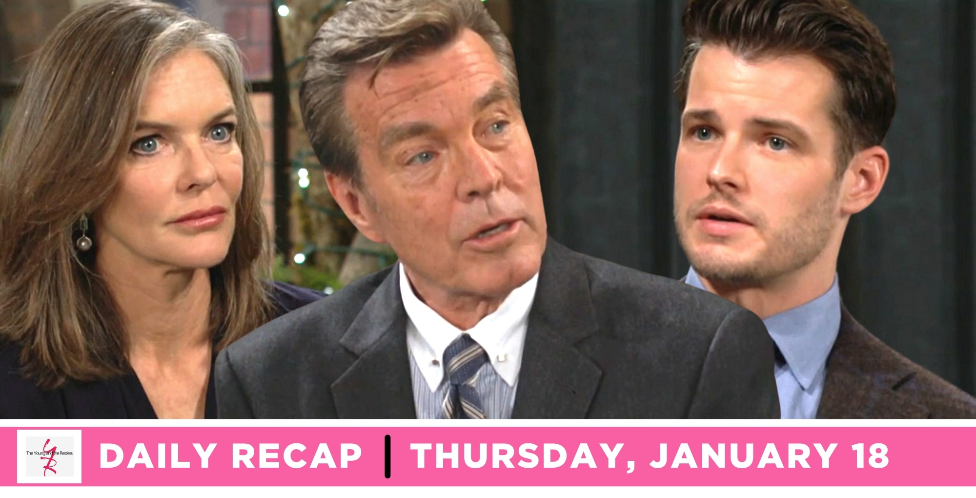 the young and the restless recap for january 18, 2024, episode 12788, has diane on theoutside as jack and kyle talk.