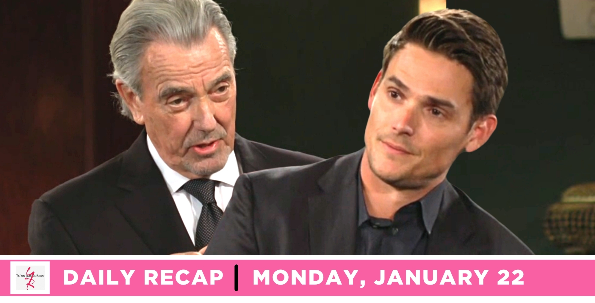 the young and the restless recap for january 22, 2024, episode 12790, has victor talking to adam.