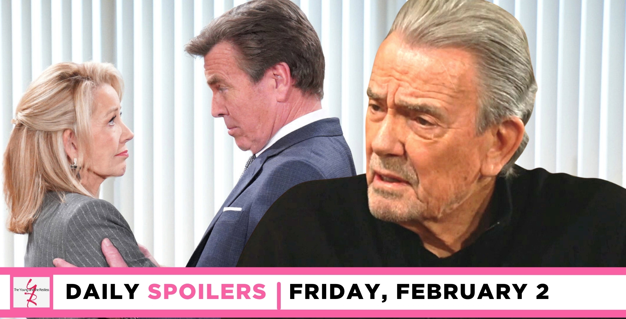 the young and the restless spoilers for february 2, 2024, episode 12799, has nikki with jack and victor sees.