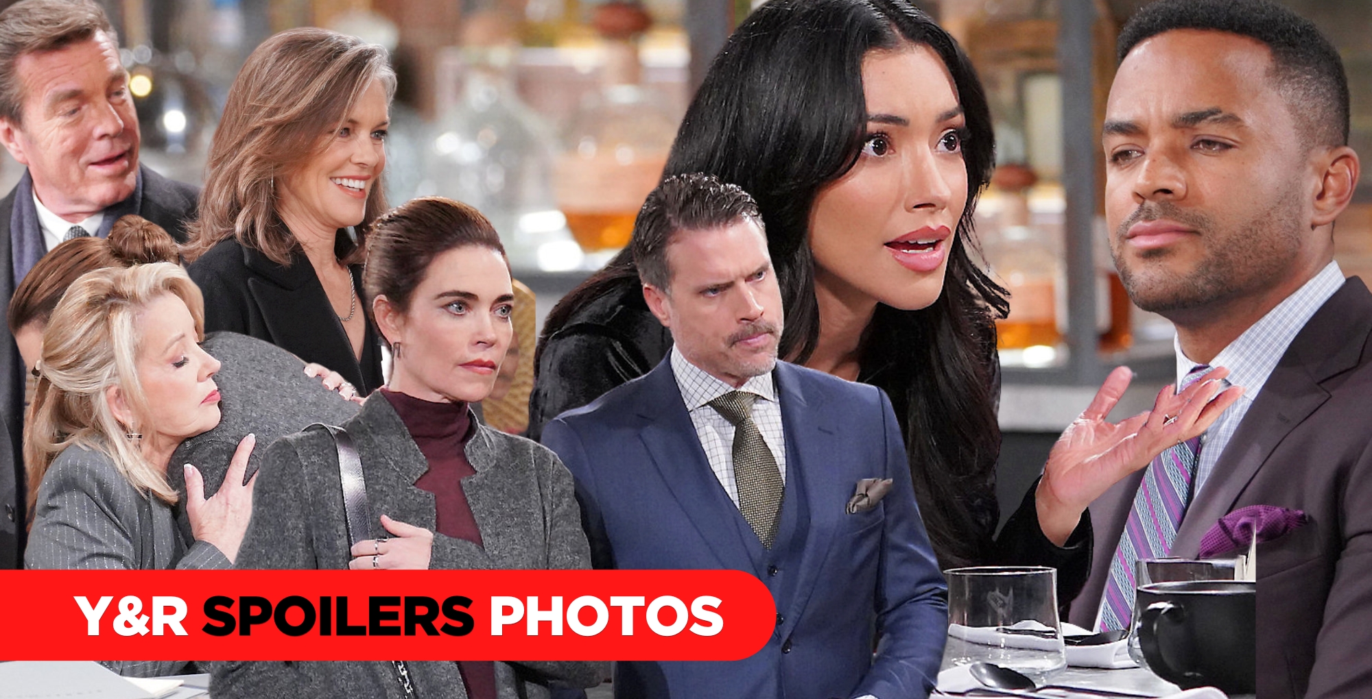 the young and the restless spoilers for january 31, 2024, episode 12797, a collage of photos.