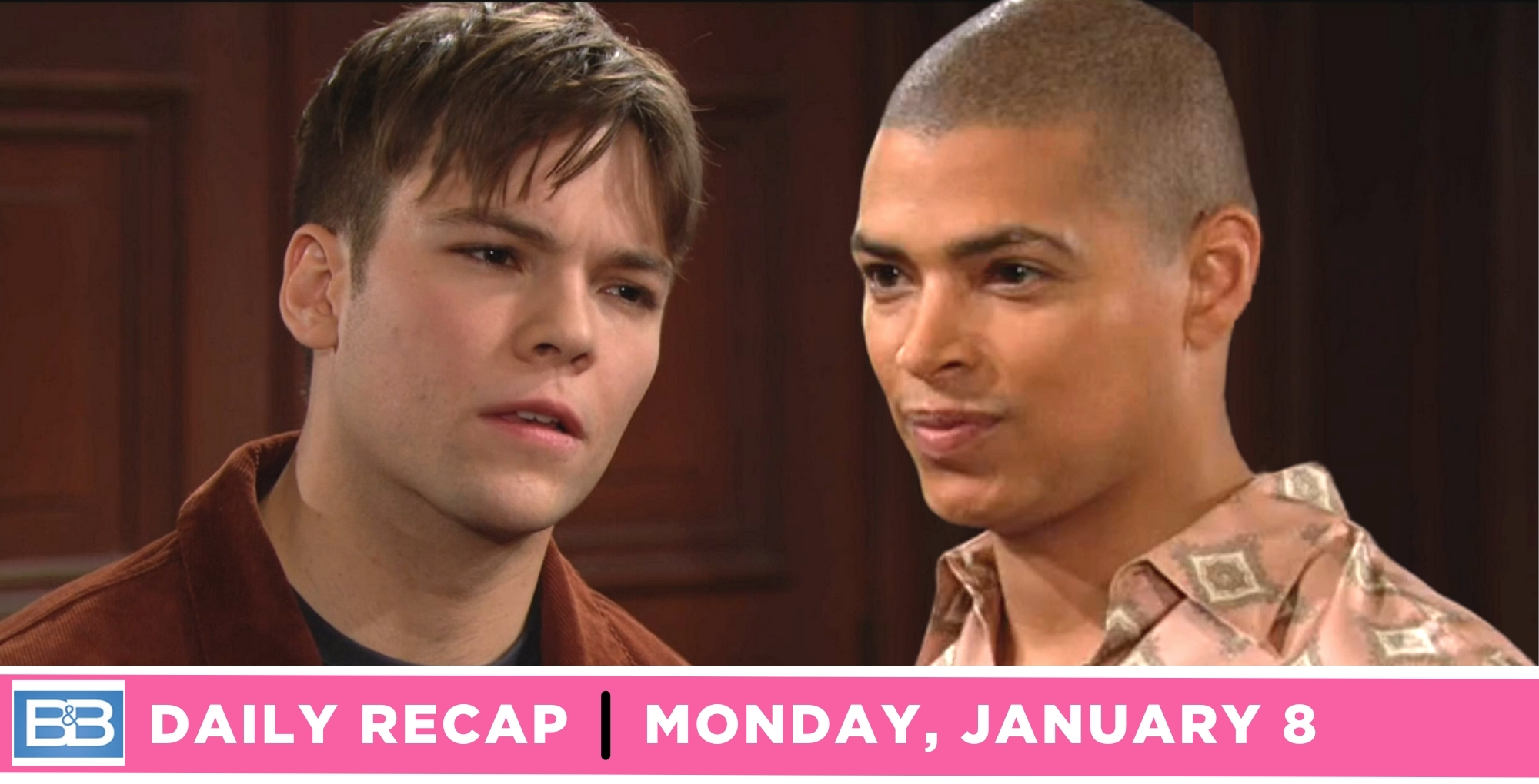 the bold and the beautiful recap for january 8, 2024, episode 9182, has rj vs zende.