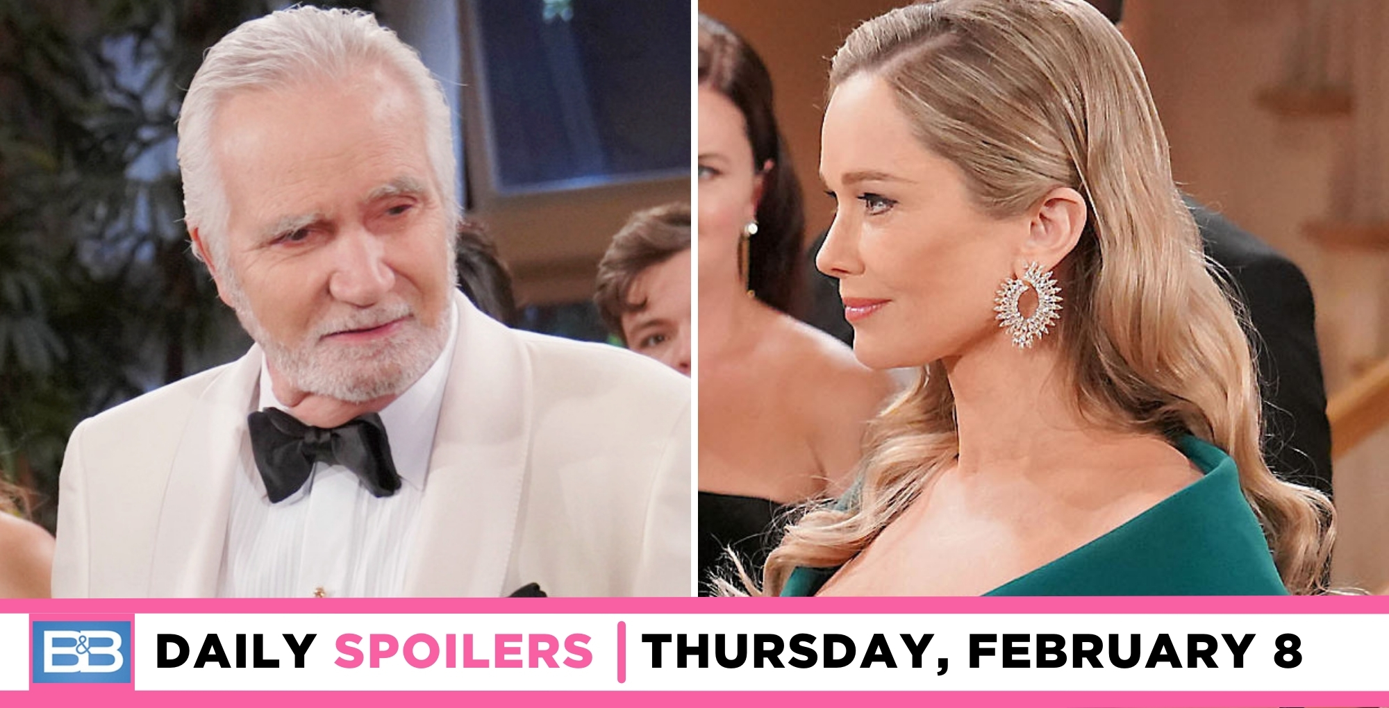 bold and the beautiful spoilers for thursday, february 8, episode 9205 feature eric forrester and donna logan.