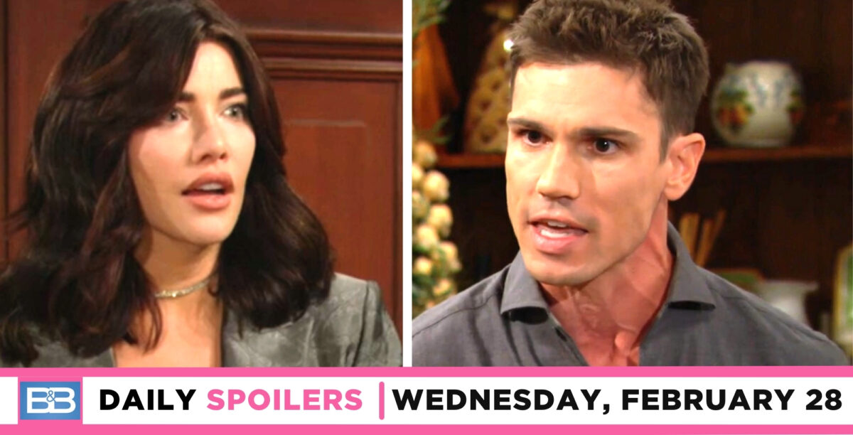 the bold and the beautiful spoilers for february 28, 2024, episode 9219, steffy and finn.