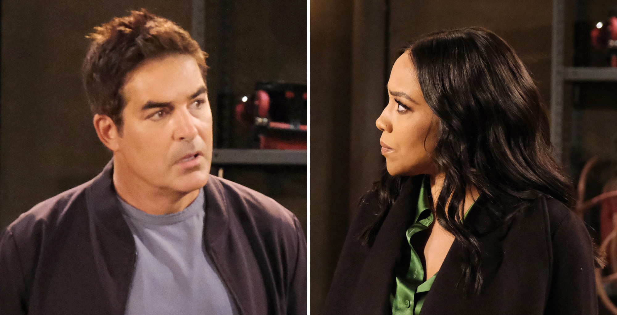 days of our lives rafe and jada in a split screen photo.