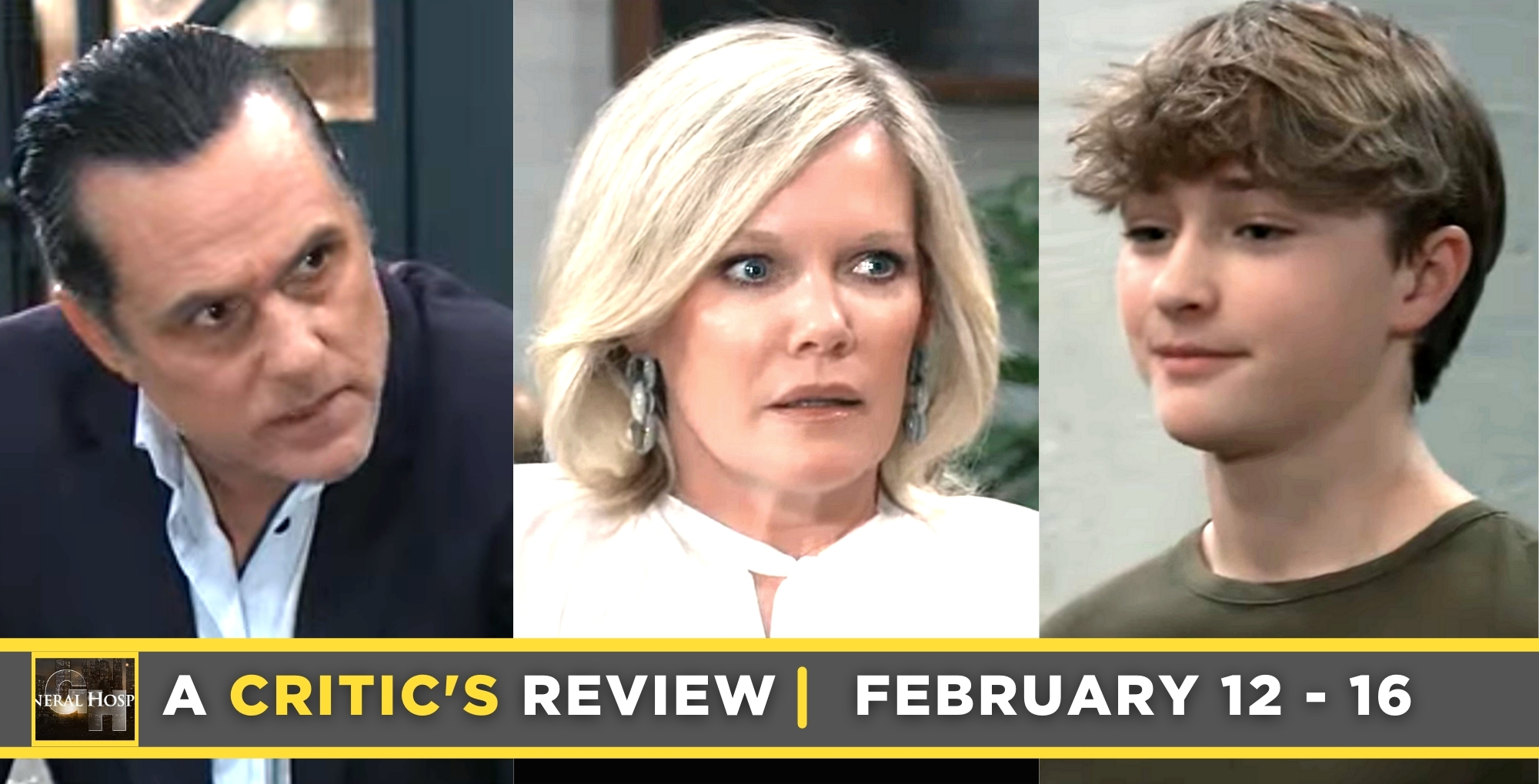 general hospital critic's review for february 12 - february 16, 2024, sonny, ava, danny