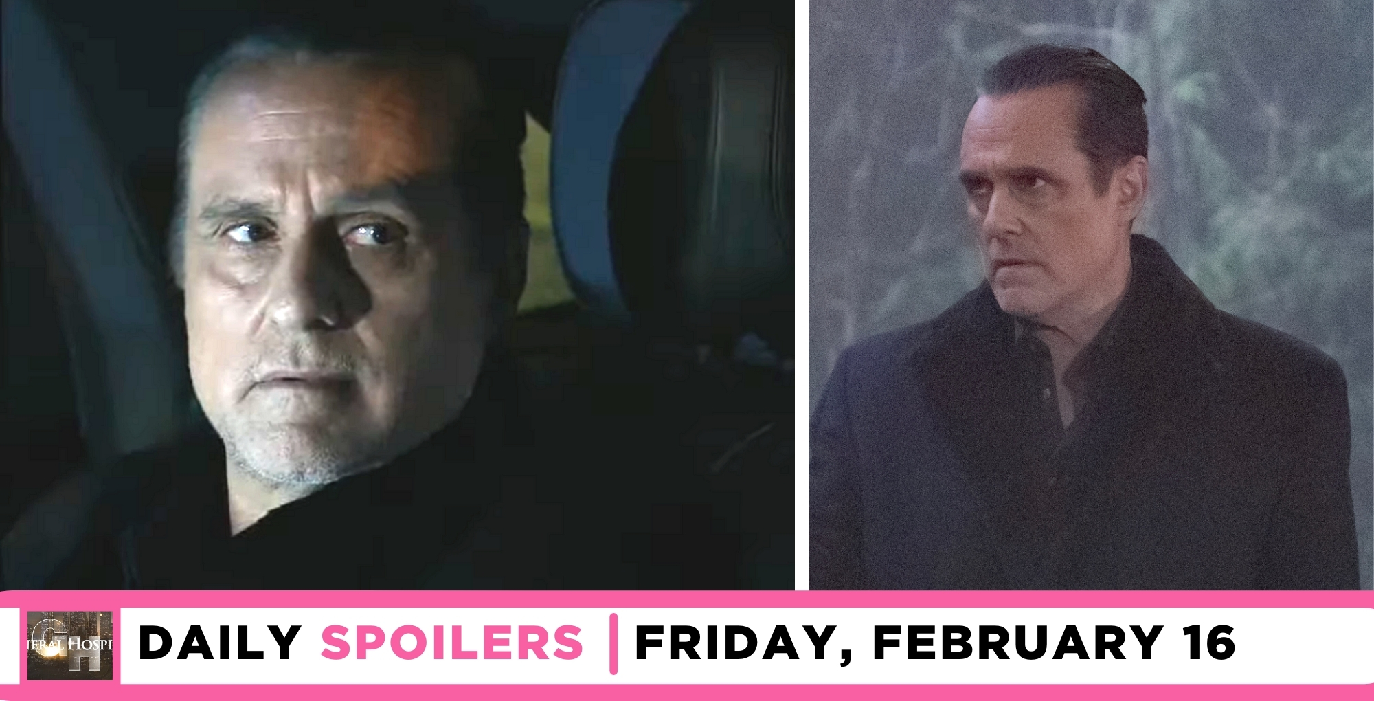general hospital spoilers for february 16, 2024, episode 15404, two images of sonny.