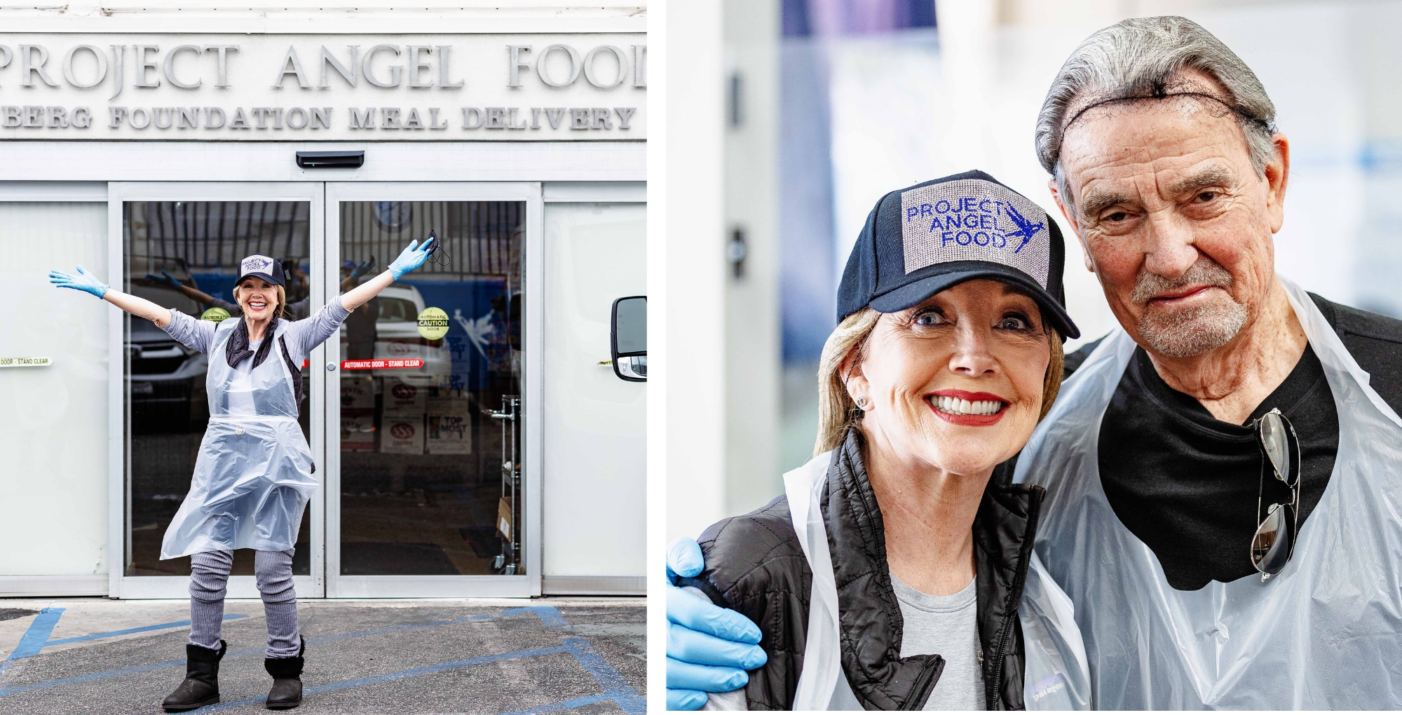young and the restless stars melody thomas scott and eric braeden at project angel food.