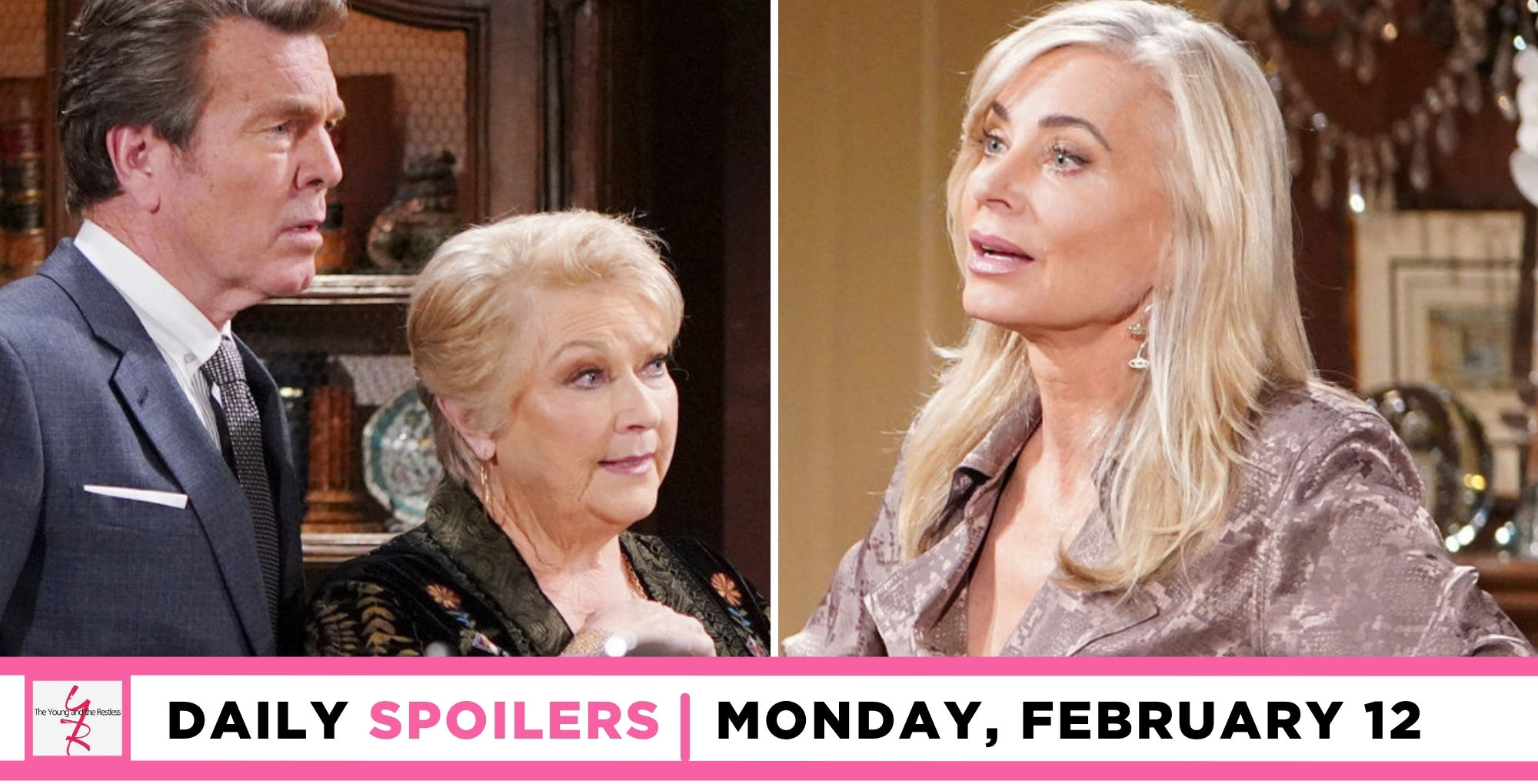 young and the restless spoilers for episode 12805 on monday, february 12, jack and traci and ashley.
