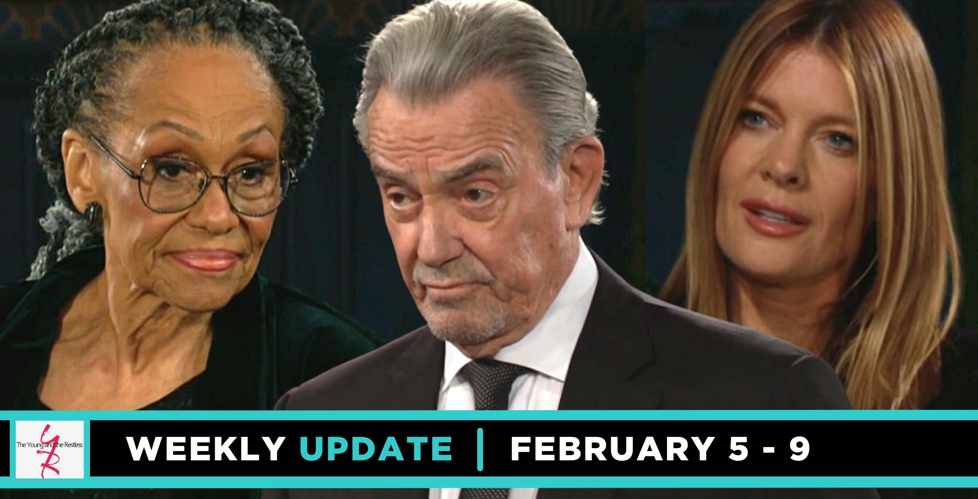 weekly update young and the restless for week of feb. 5-9, 2024, mamie, victor, and phyllis.