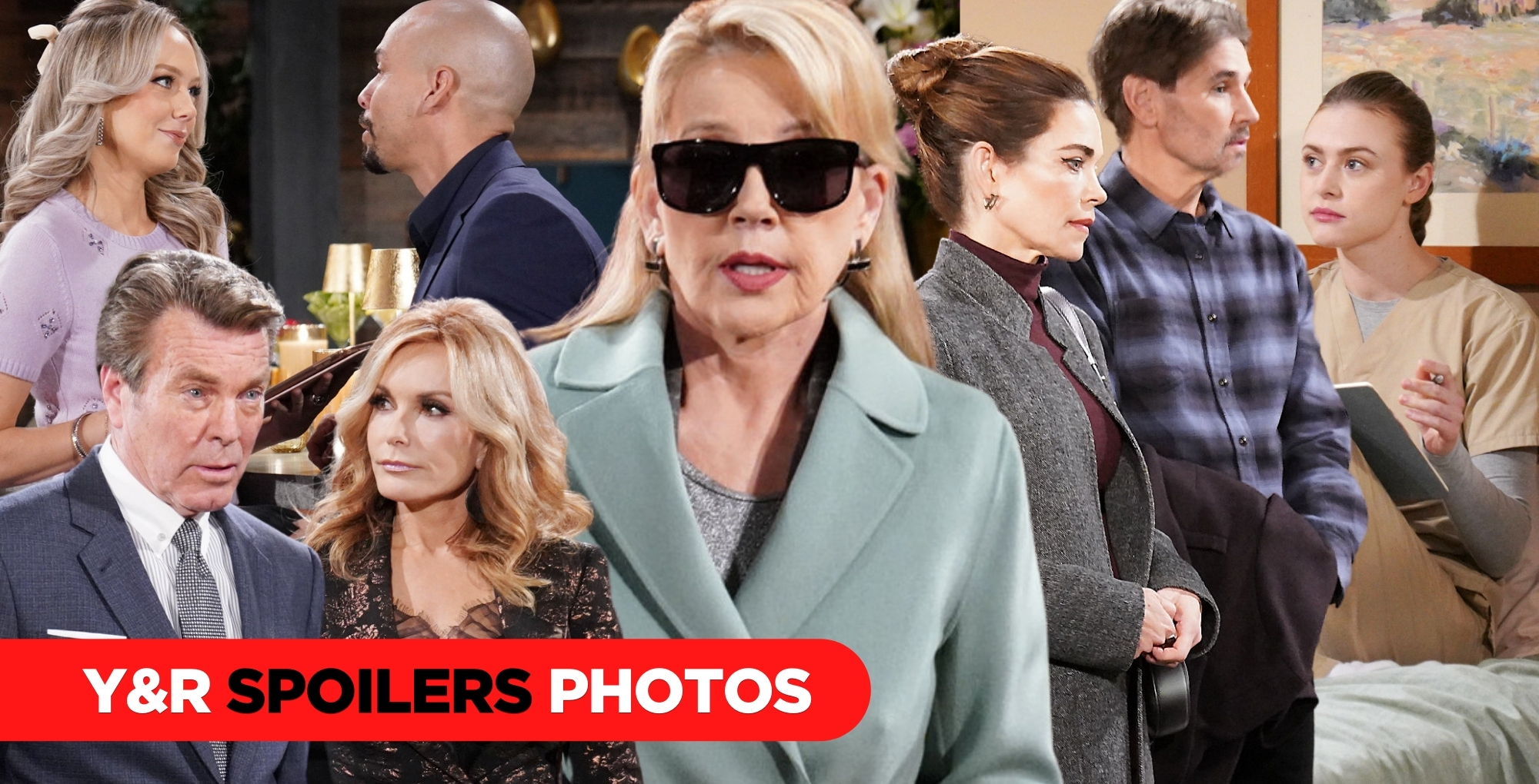 the young and the restless spoilers for february 6, 2024, episode 12801, collage of photos.