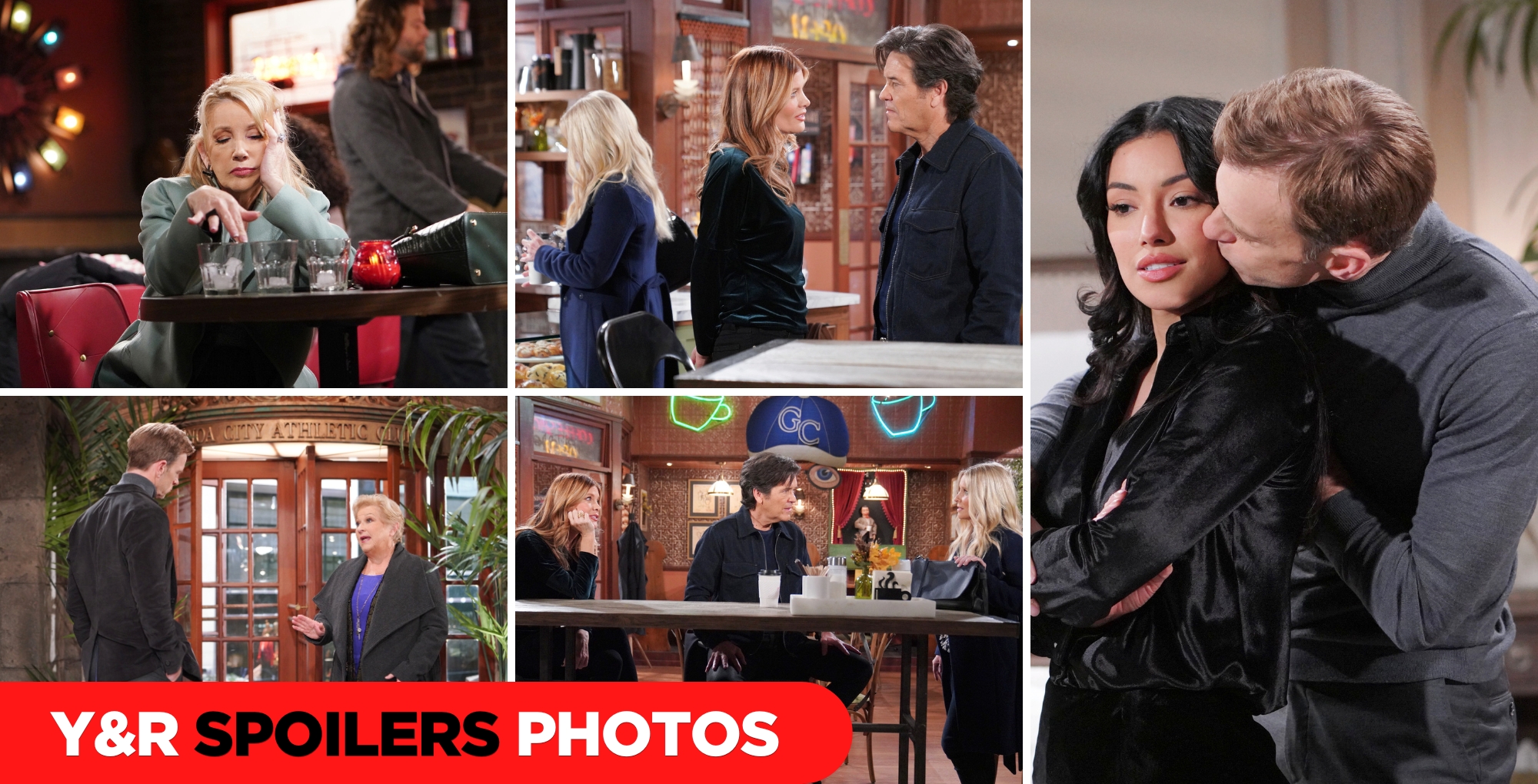 the young and the restless spoilers for february 7, 2024, episode 12802, photo collage.