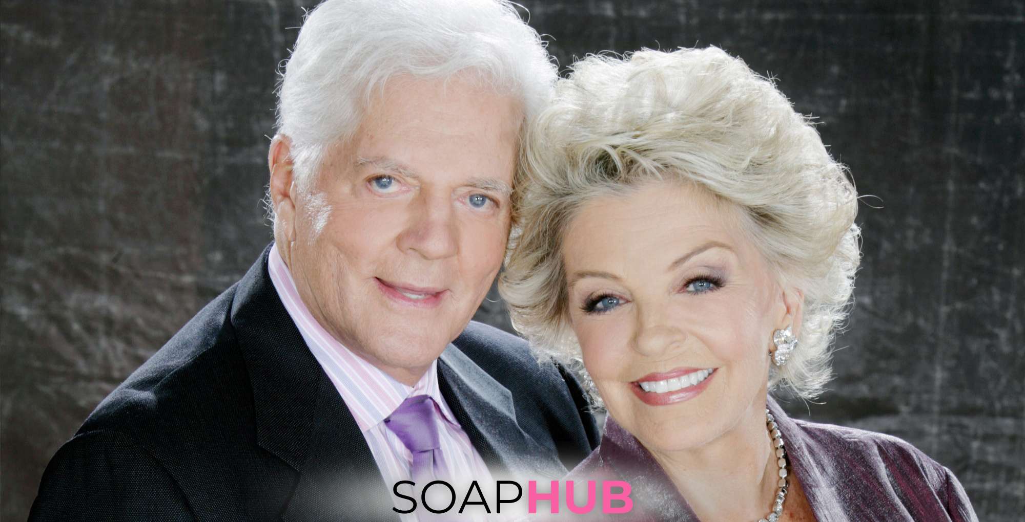 Billy and Susan Seaforth Hayes from Days of our Lives with the Soap Hub logo across the bottom.
