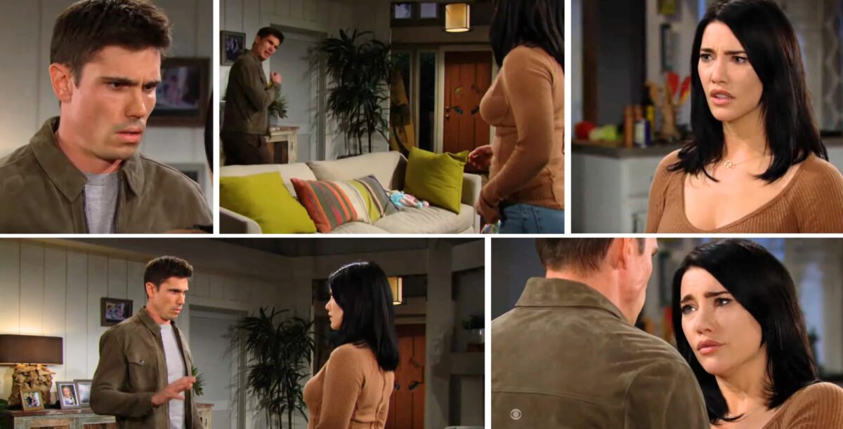finn and steffy from monday, march 4, 2024, episode of bold and the beautiful, sinn