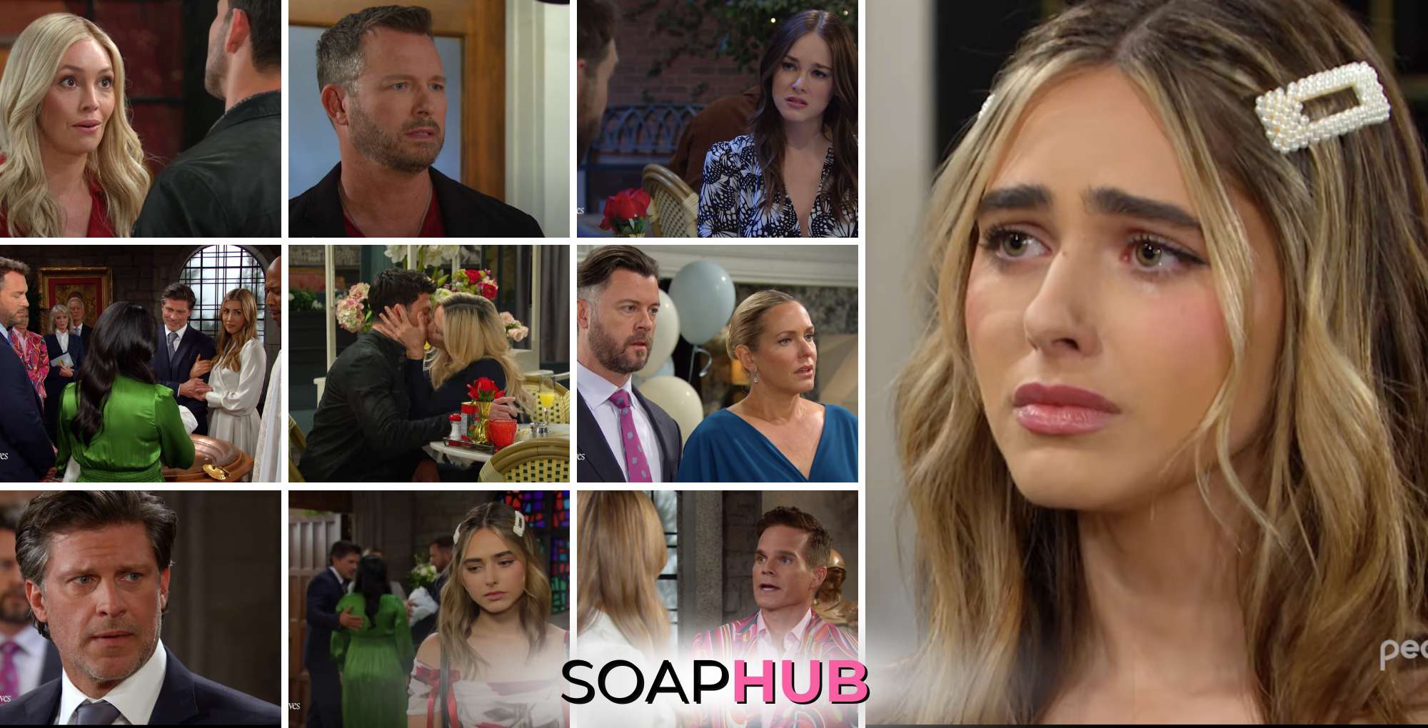 Days of our Lives spoilers promo video collage for the week of March 25 with the Soap Hub logo across the bottom.