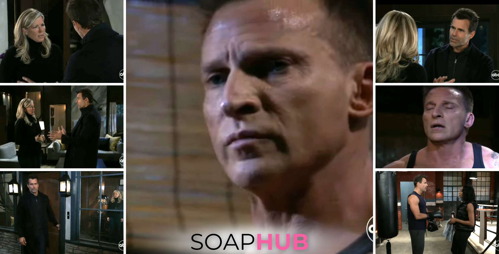 Collage of Drew, Carly, Jason, and Jordan on General Hospital with the Soap Hub logo across the bottom.