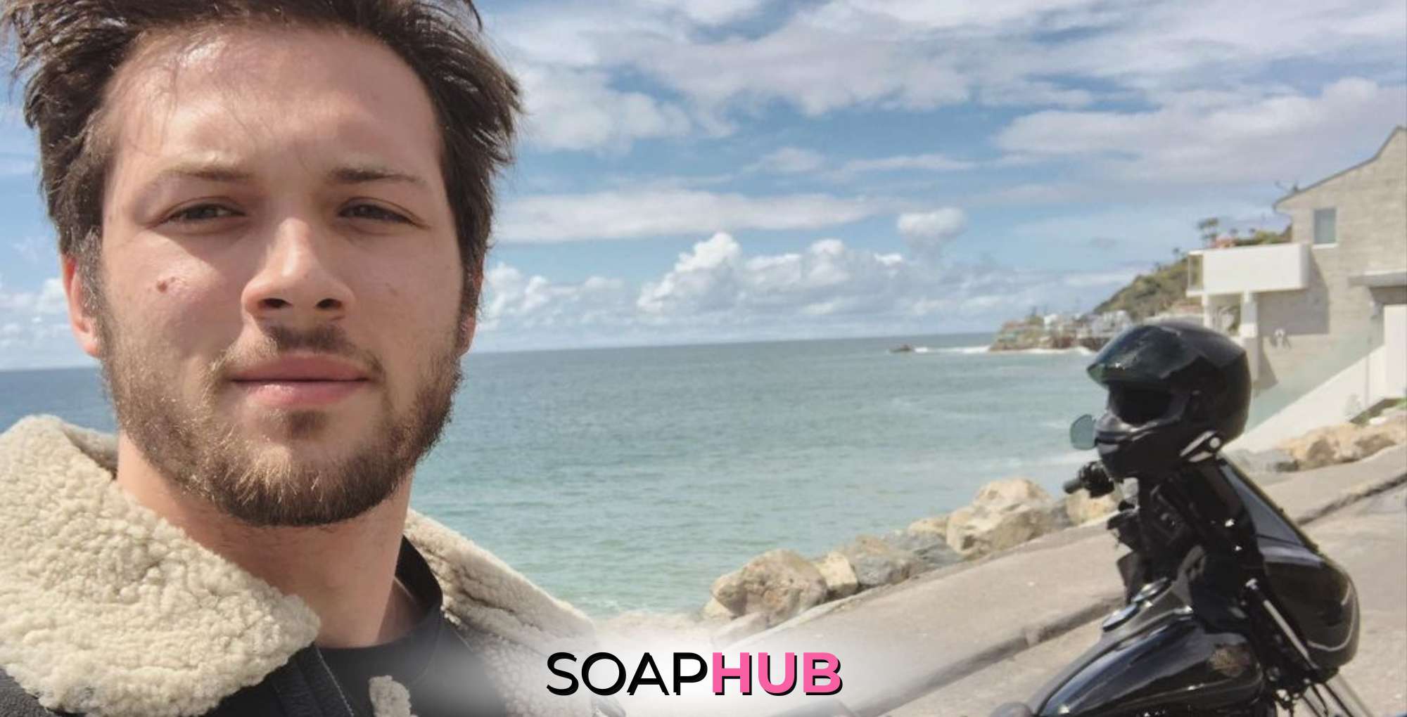 Days of our Lives actor Leo Howard with the Soap Hub logo across the bottom.