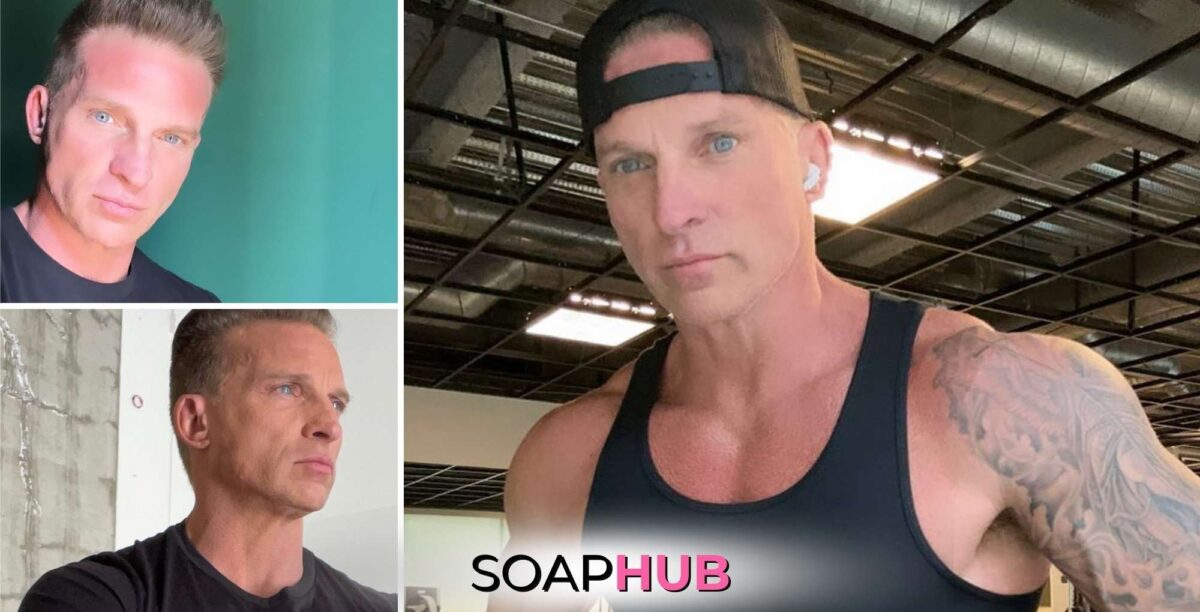 Collage of Steve Burton with the Soap Hub logo across the bottom.