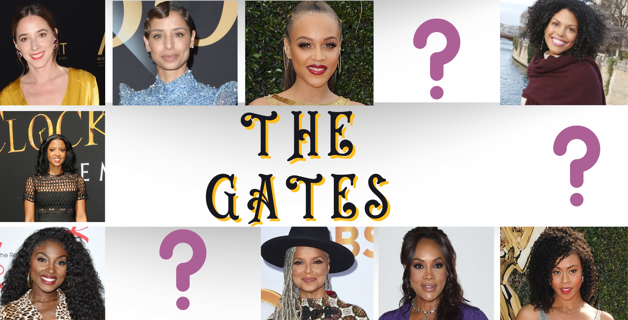 The Gates casting wish list collage graphic.