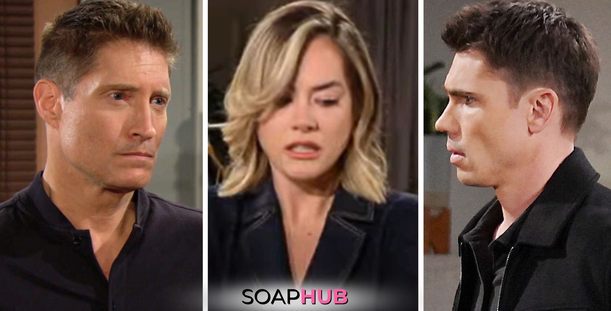 Bold and the Beautiful Weekly Spoilers for the Week of April 1 - 5 Episode 9240 - 9244 Feature Deacon, Hope and Finn With the Soap Hub Logo Across the Bottom