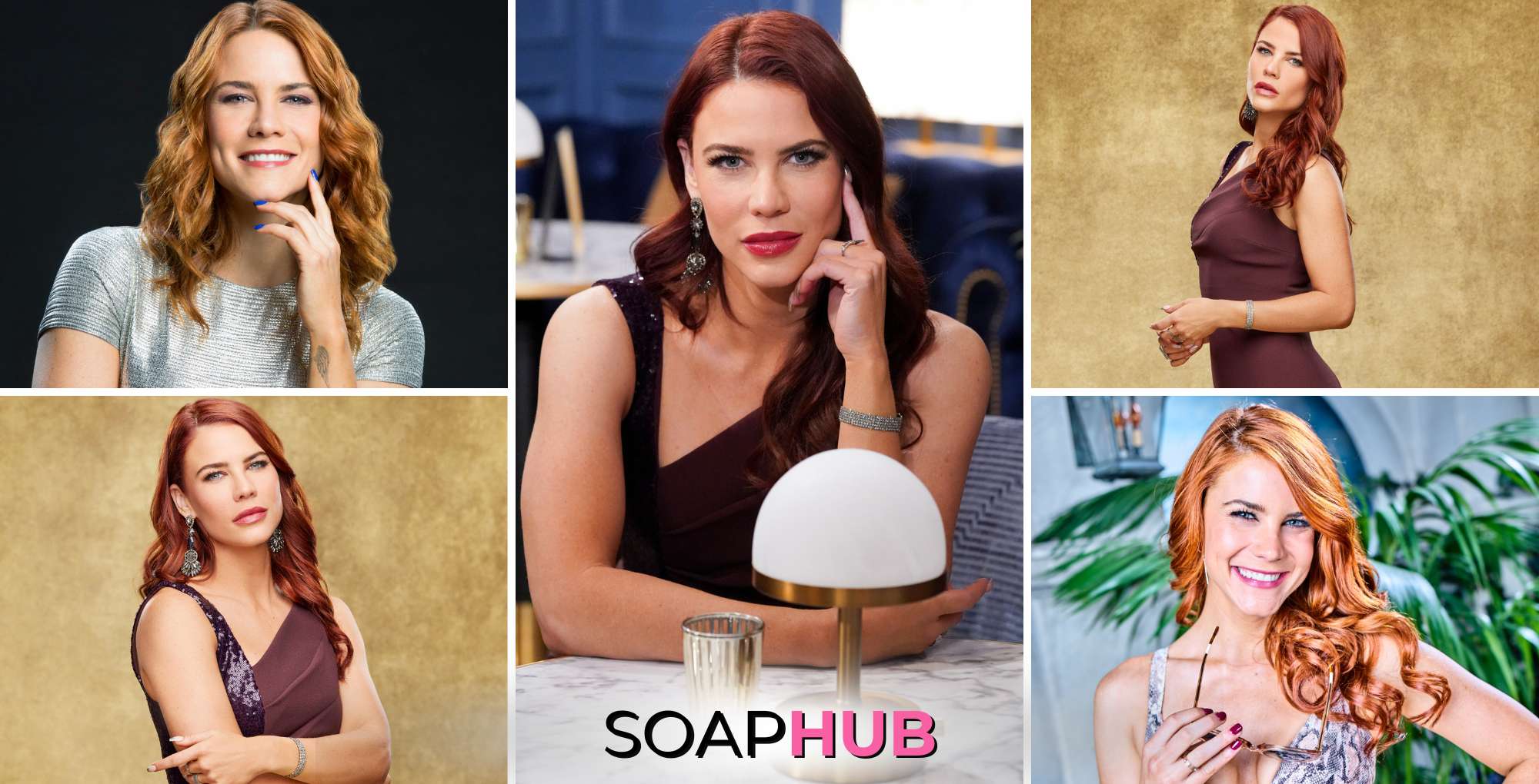Courtney Hope from The Young and the Restless and The Bold and the Beautiful with the Soap Hub logo across the bottom.