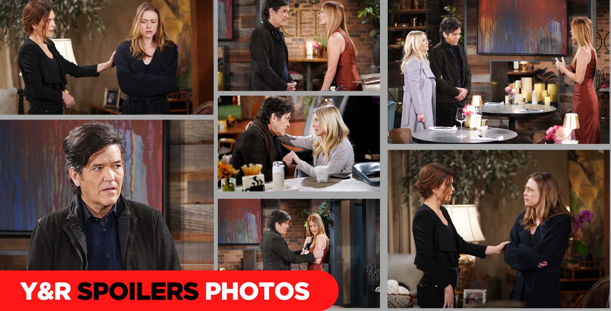 young and the restless spoilers photos collage for episode 12822.