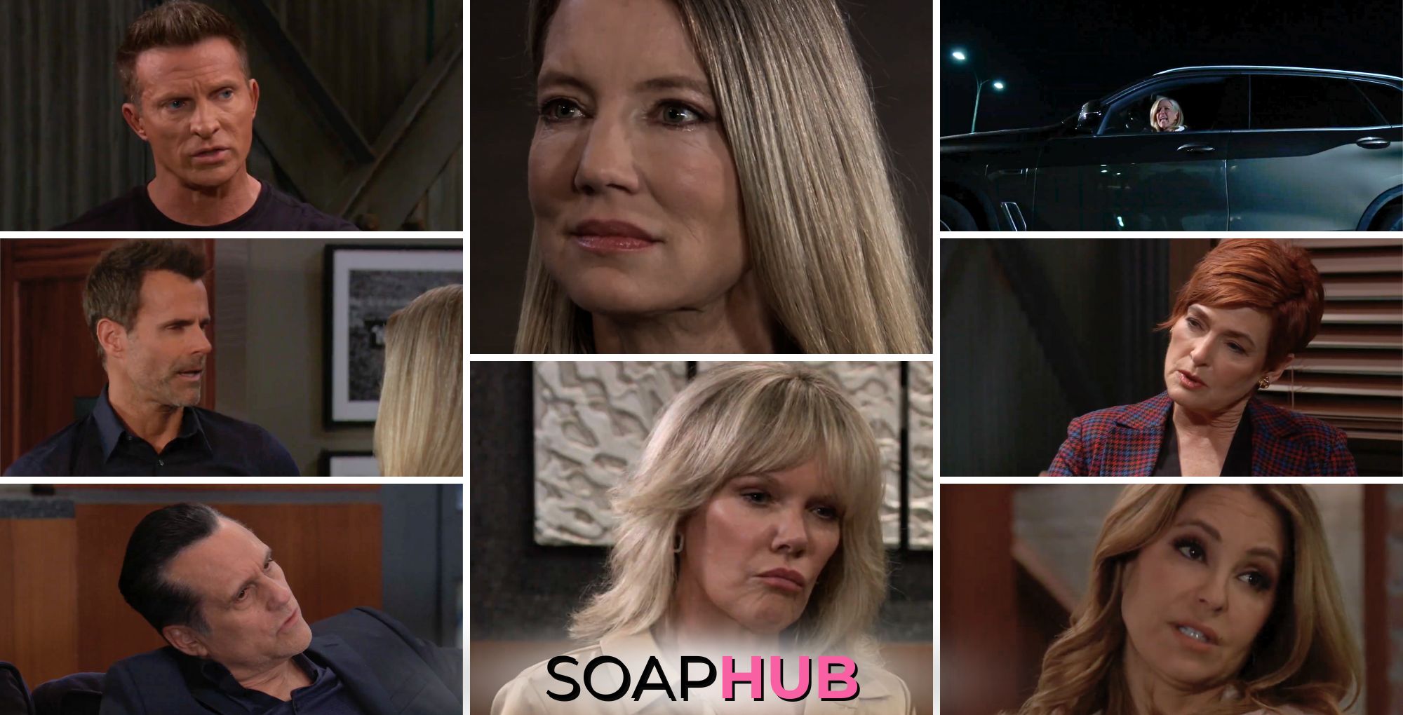 General Hospital preview collage for Tuesday, April 9, 2024, episode, with the Soap Hub logo across the bottom.