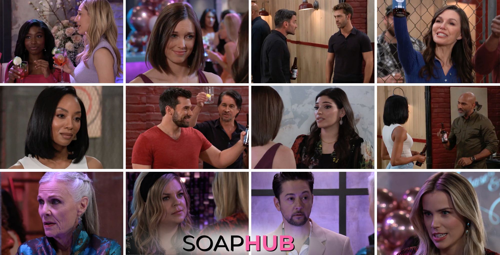 General Hospital preview collage for Tuesday, April 23, 2024, episode, with the Soap Hub logo across the bottom.