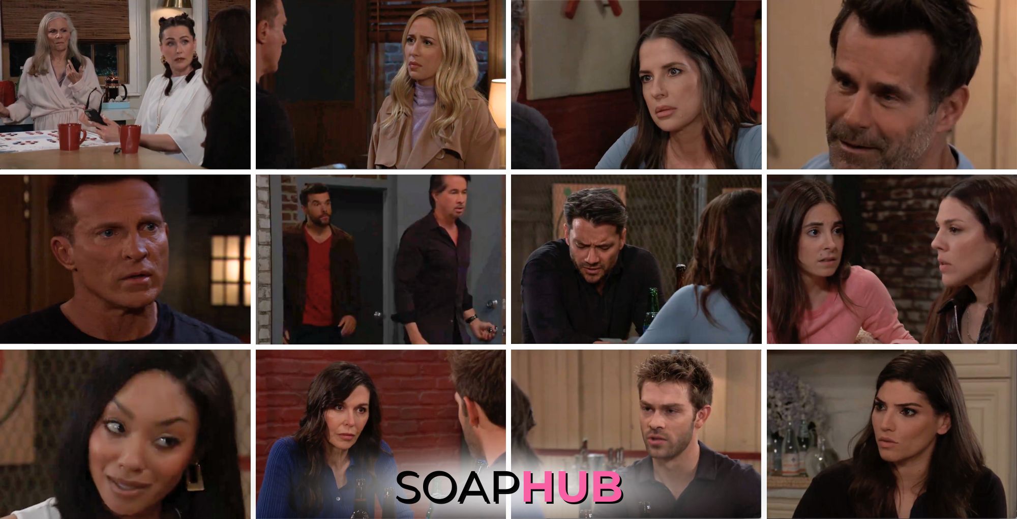 General Hospital preview collage for Wednesday, April 24, 2024, episode, with the Soap Hub logo across the bottom.
