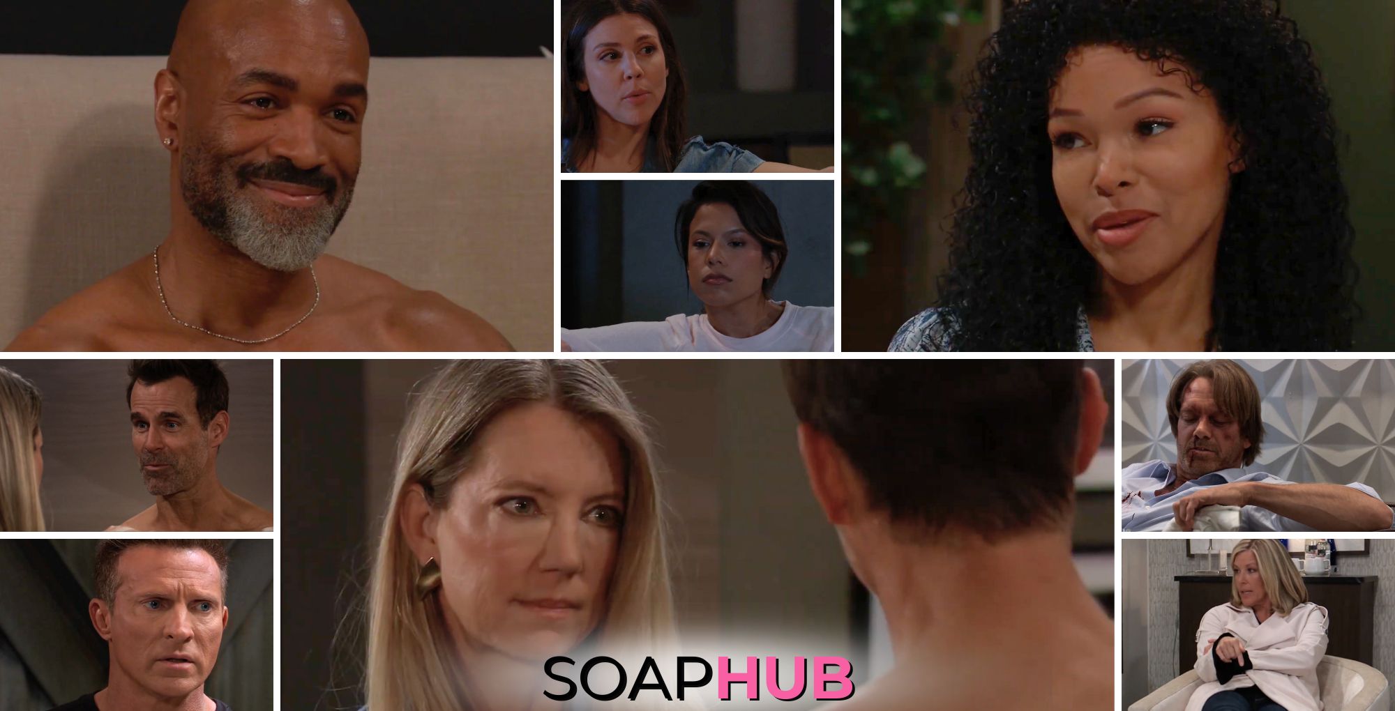 General Hospital preview collage for Wednesday, April 10, 2024, episode, with the Soap Hub logo across the bottom.