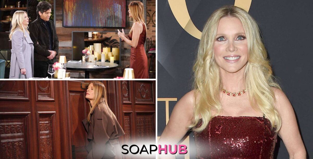 The Young and the Restless star Lauralee Bell and images of Phylis, Danny, and Christine with the Soap Hub logo across the bottom.