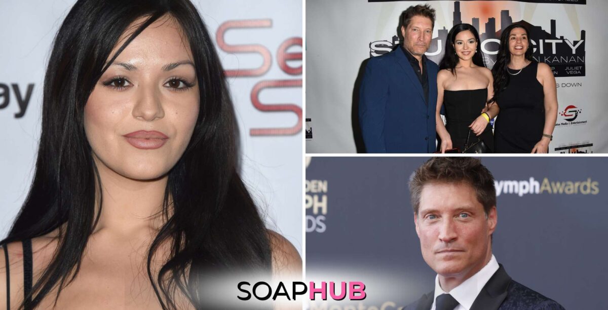 Sean Kanan, Juliet Vega, and Michele with the Soap Hub logo across the bottom.