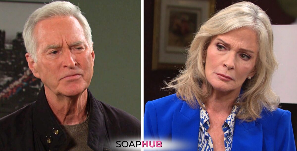 Days of our Lives spoilers for May 2 feature John and Marlena with the Soap Hub logo.