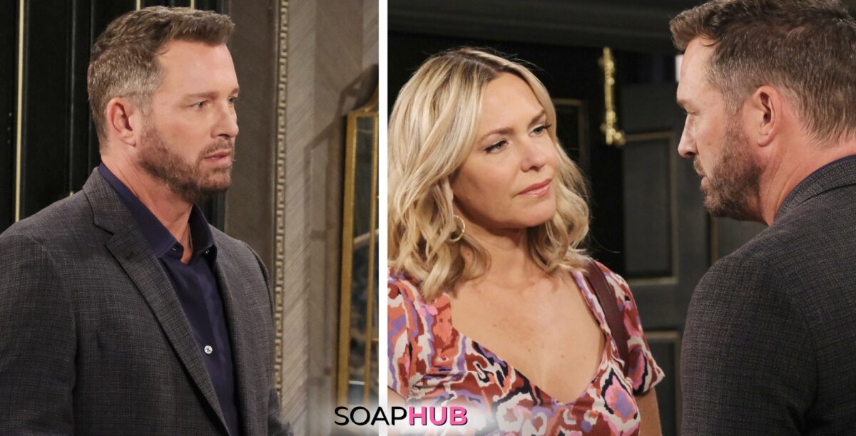 Days of our Lives spoilers feature Eric and Nicole with the Soap Hub logo.