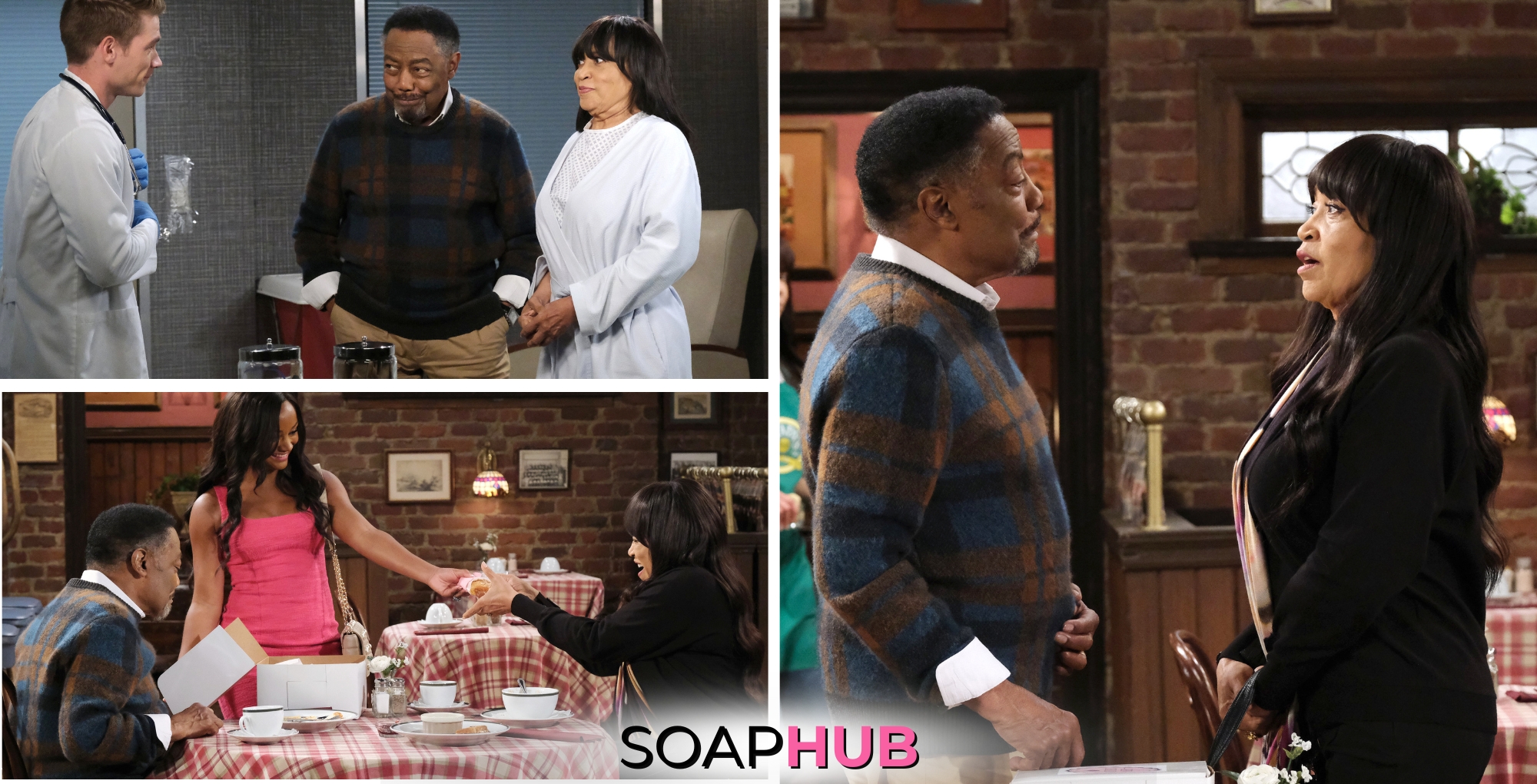 Days of Our Lives spoilers photos for April 9, 2024 with the Soap Hub logo across the bottom.
