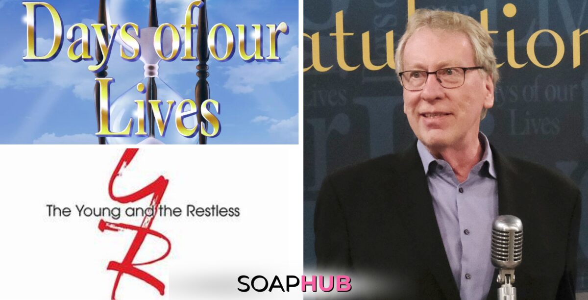 Days of our Lives, Y&R, and Steve Kent with the Soap Hub logo across the bottom.