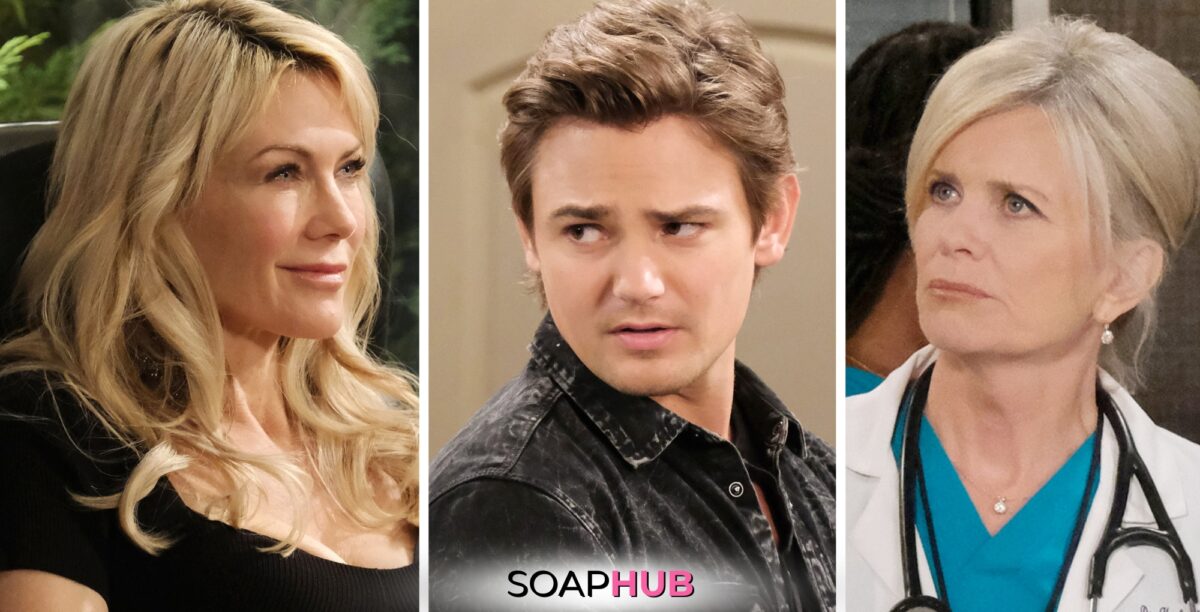 Days Of Our Lives Spoilers for the week of April 8 - April 12, 2024. What are Kristen, Johnny, and Kayla up to next week? (with the Soap Hub Logo on the bottom)