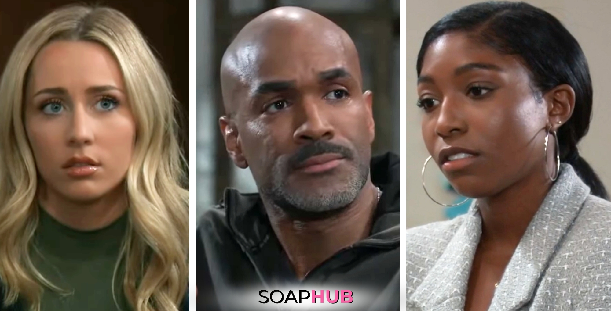 Curtis comforts Trina, Joss is in for a shock in the April 4th spoilers with the Soap Hub logo across the bottom.