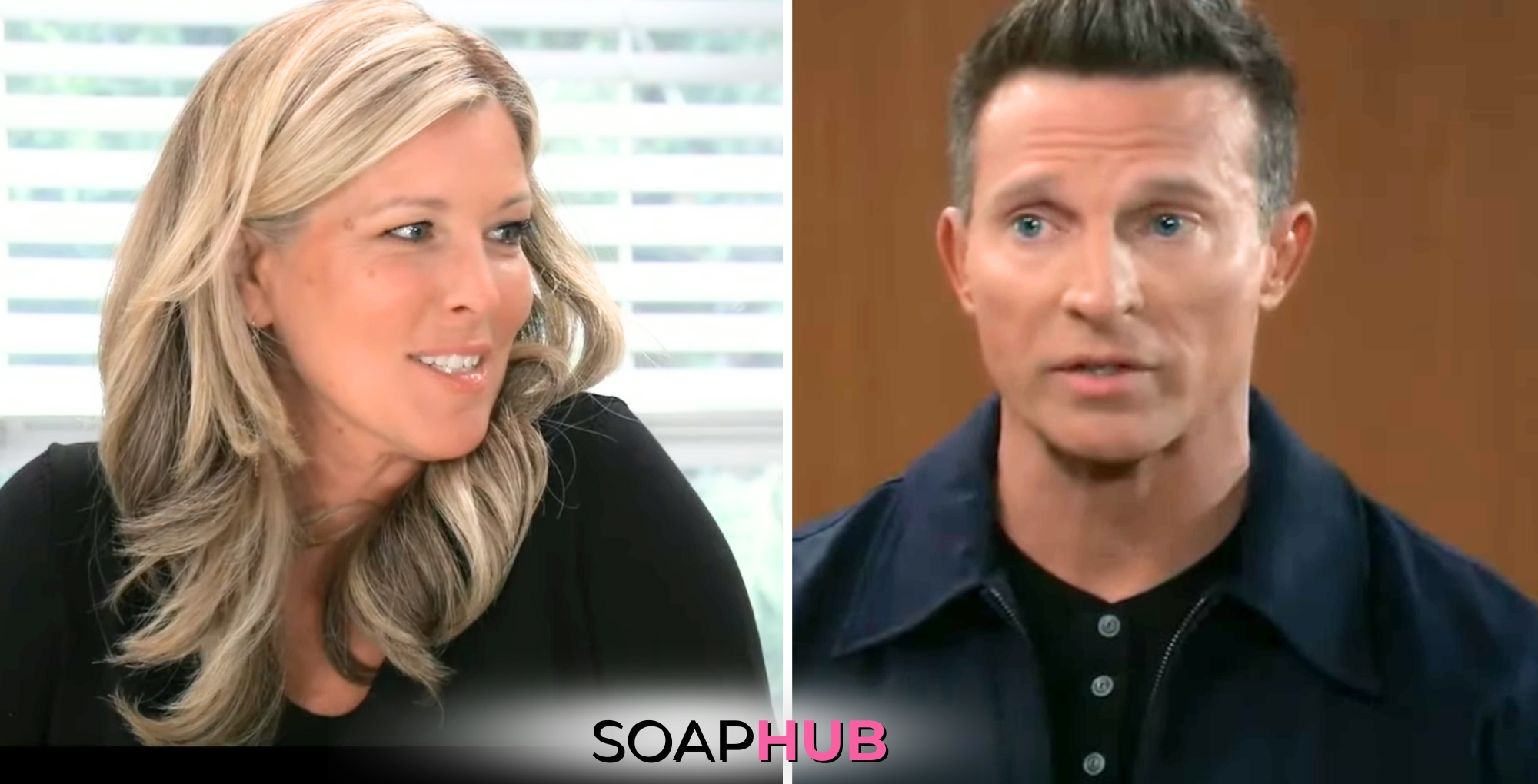 On General Hospital, April 12 spoilers focus on Jason wanting to give something to Carly, with the Soap Hub logo across the bottom.