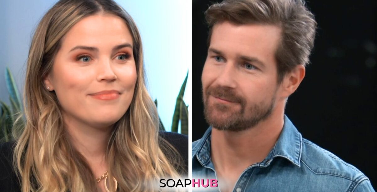 Sasha and Cody finally admit their feelings for each other for April 3rd spoilers with the Soap Hub logo across the bottom.