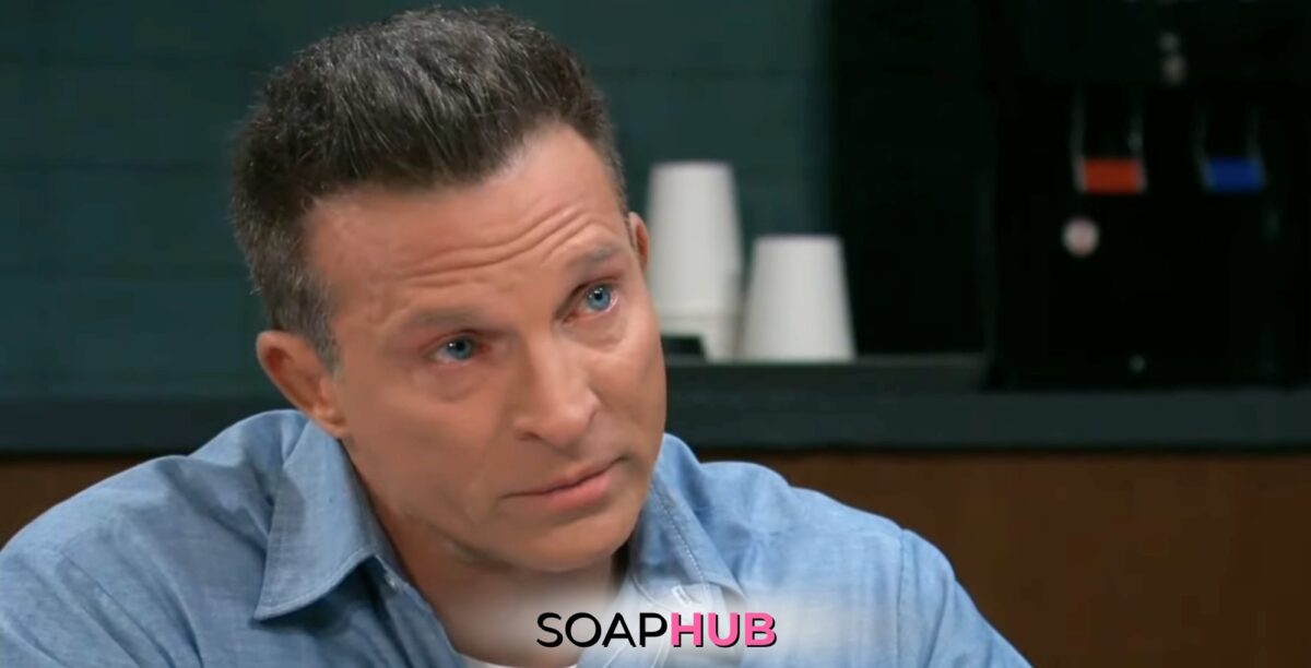 Steve Burton as Jason Morgan on the March 27, 2024 episode of General Hospital with the Soap Hub logo across the bottom.