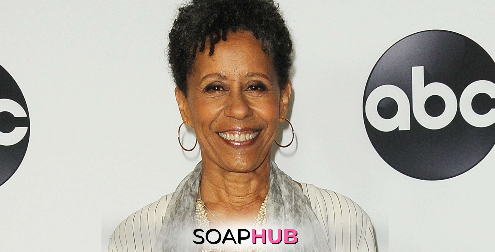 General Hospital star Vernee Watson and the Soap Hub logo.