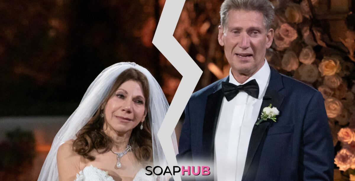 Gerry Turner and Theresa Nist Golden Bachelor Soap Hub logo split.