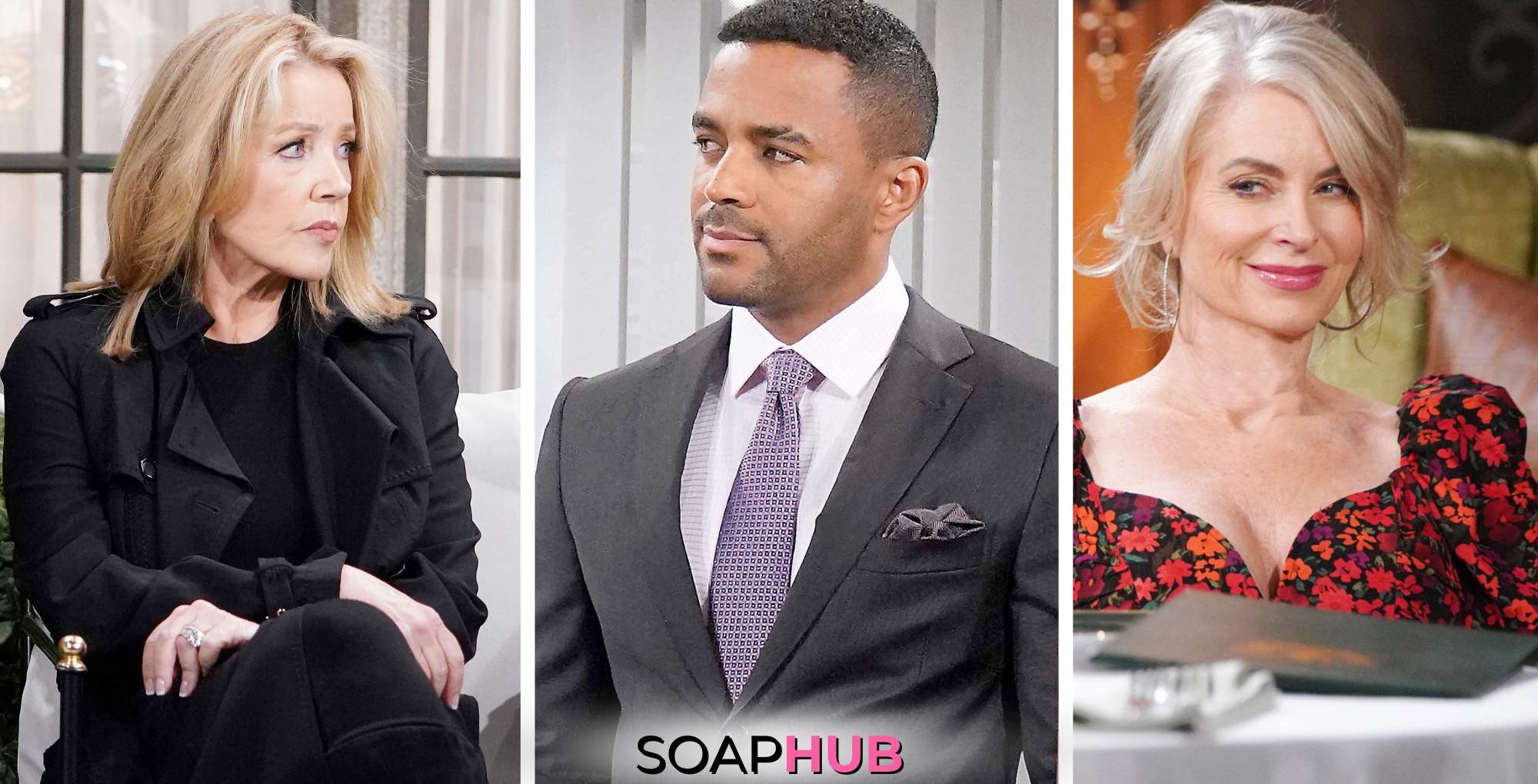 Nikki, Nate, and Ashley are featured in The Young and the Restless Spoilers for the week of April 29 - May 3, 2024. With soap hub log on bottom of image