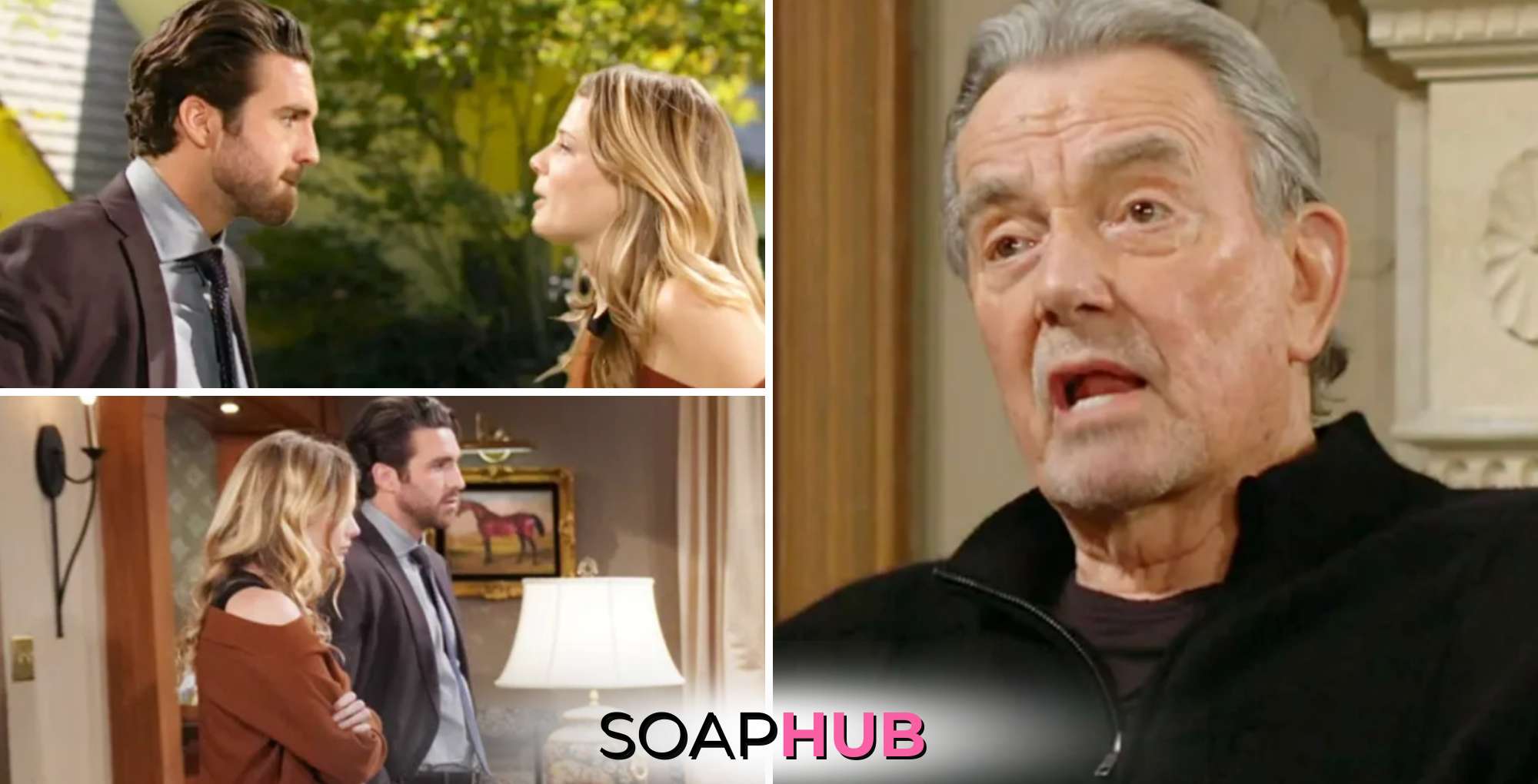 The Young and the Restless with Chance, Summer, and Victor and the Soap Hub logo.