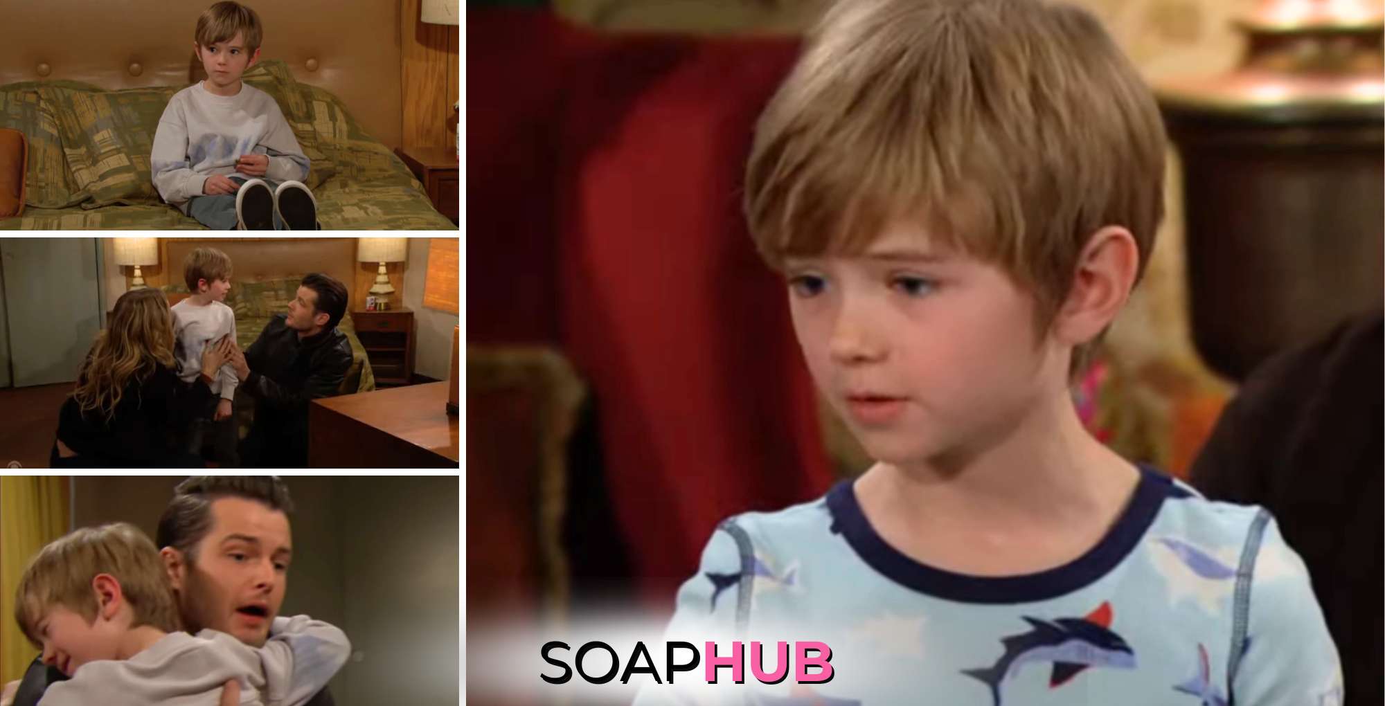 Harrison, Kyle, and Summer on The Young and the Restless with the Soap Hub logo across the bottom.